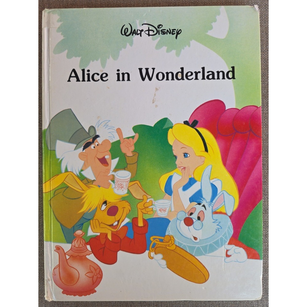 Walt Disney Alice in Wonderland Hardcover Disney Classic Series Vintage Book